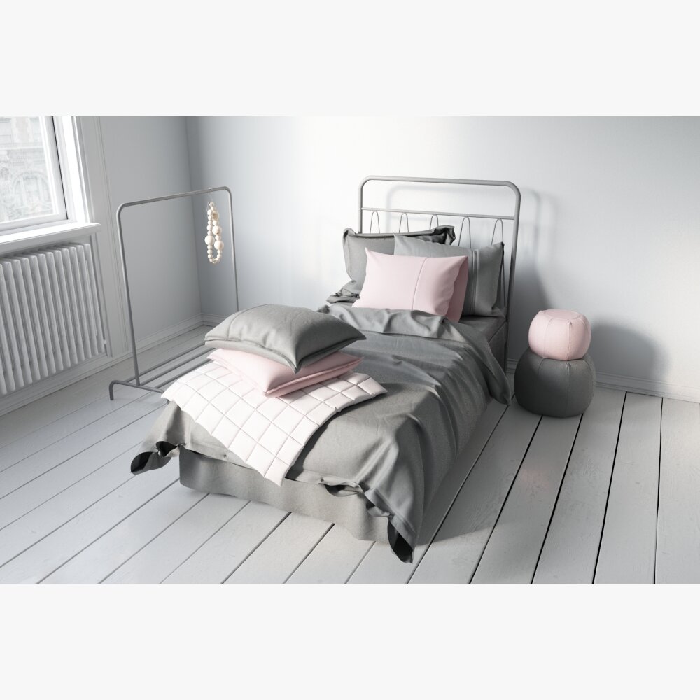 Minimalist Modern Bedroom 3D 모델 