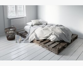 Simple Pallet Bed Modello 3D