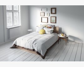 Contemporary Bedroom Interior Design Modello 3D