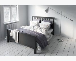 Modern Bedroom Setup 3D 모델 