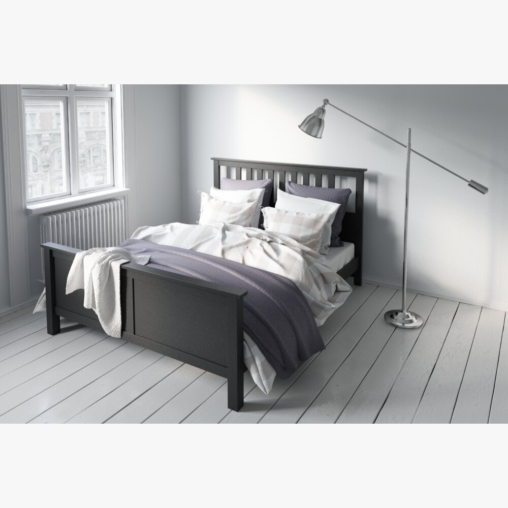 Modern Bedroom Setup Modello 3D