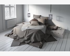 Modern Bedroom Comfort 3D 모델 