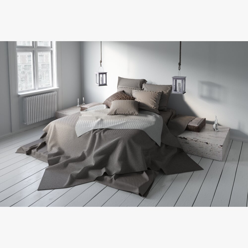 Modern Bedroom Comfort Modello 3D