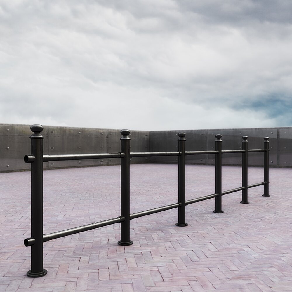 Urban Barrier Railings Modello 3D