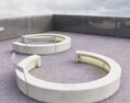 Modern Circular Benches Modello 3D