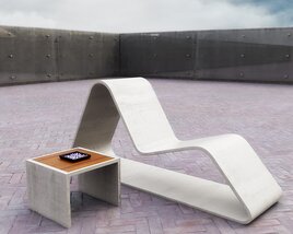 Modern Outdoor Lounge Chair Modello 3D
