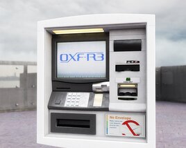 Modern Bank ATM Machine 3D模型