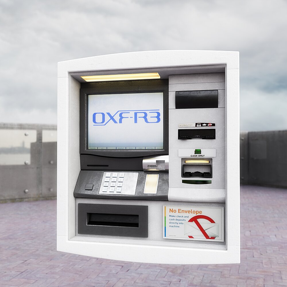 Modern Bank ATM Machine Modelo 3d