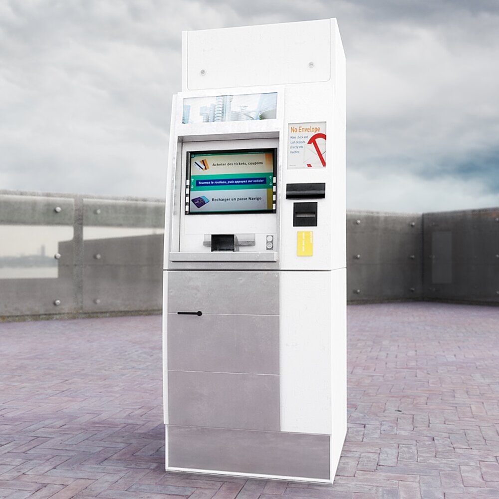 Outdoor ATM Machine 3D 모델 