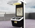 Modern Public Transportation Information Kiosk 3D модель