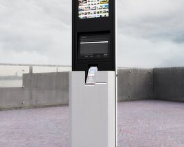 Parking Ticket Kiosk 3D model