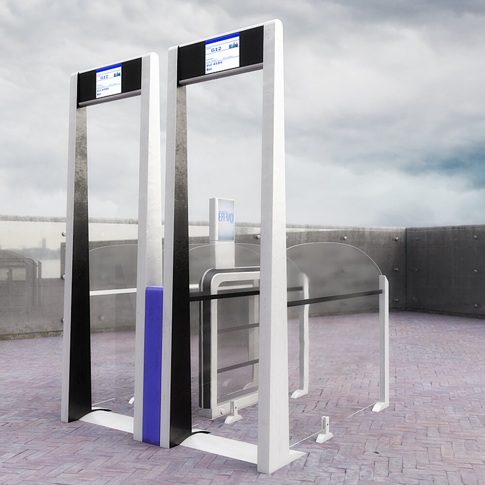 Security Entrance Gate 3D-Modell