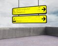 Airport Directional Signs Modello 3D