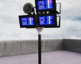 Airport Flight Information Displays Modèle 3D