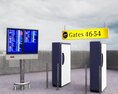Airport Gate Direction Signage 3D модель