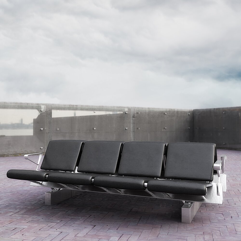 Airport Waiting Area Seating Modello 3D