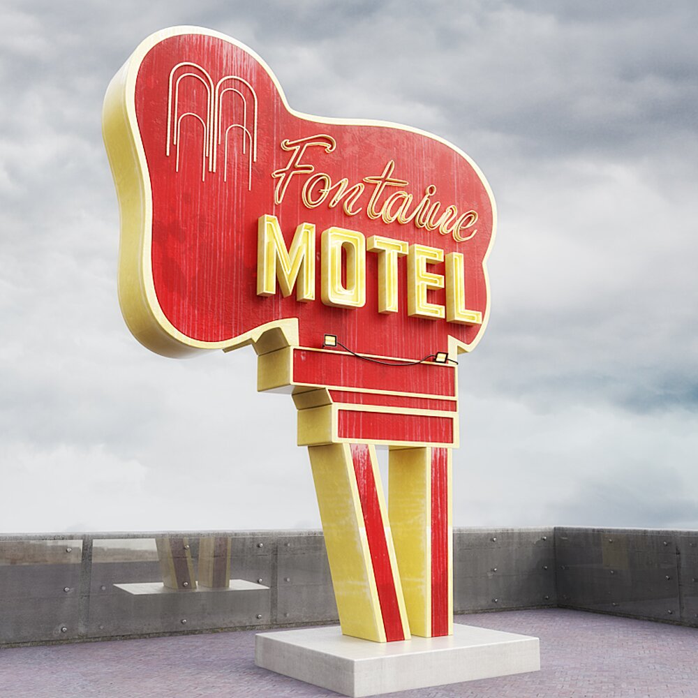 Vintage Motel Signage Modelo 3D