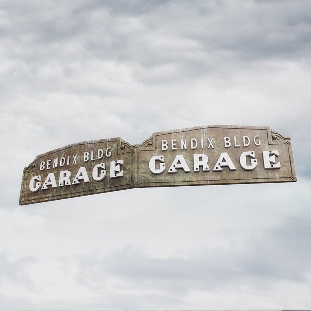 Bendix Building Garage Sign 3D-Modell
