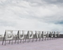Giant Budweiser Sign 3Dモデル