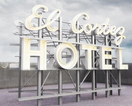 Vintage Hotel Signage 3D модель