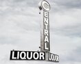 Vintage Liquor Store Sign 3d model