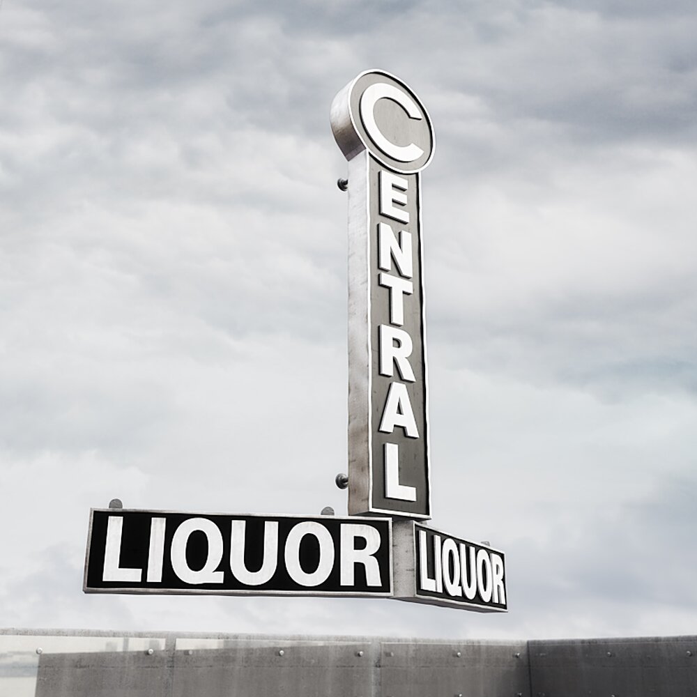 Vintage Liquor Store Sign 3D модель