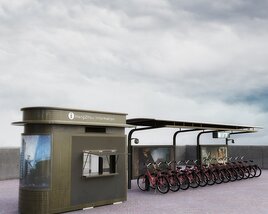 Bike Sharing Station 3D-Modell