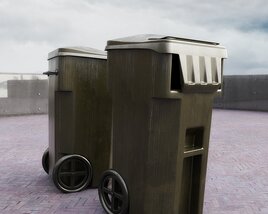 Urban Waste Bins Modello 3D