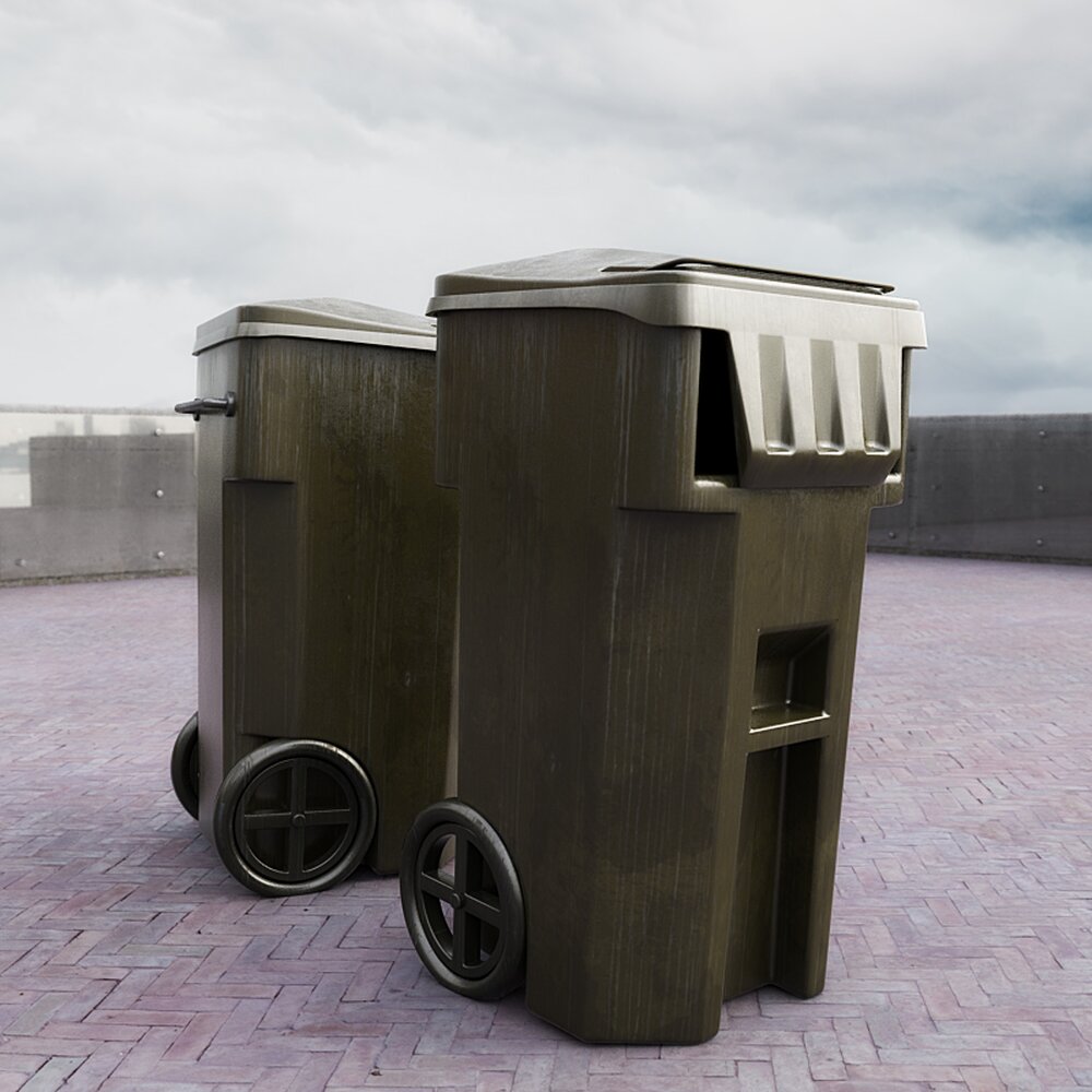 Urban Waste Bins 3D 모델 