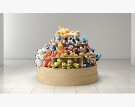 Assortment of Plush Toys Modèle 3D