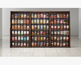 Assorted Tea Collection Display 3D model