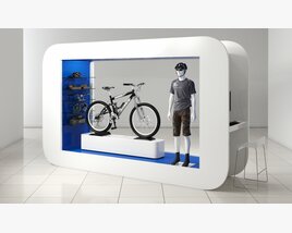 Contemporary Bicycle Showcase Modelo 3d