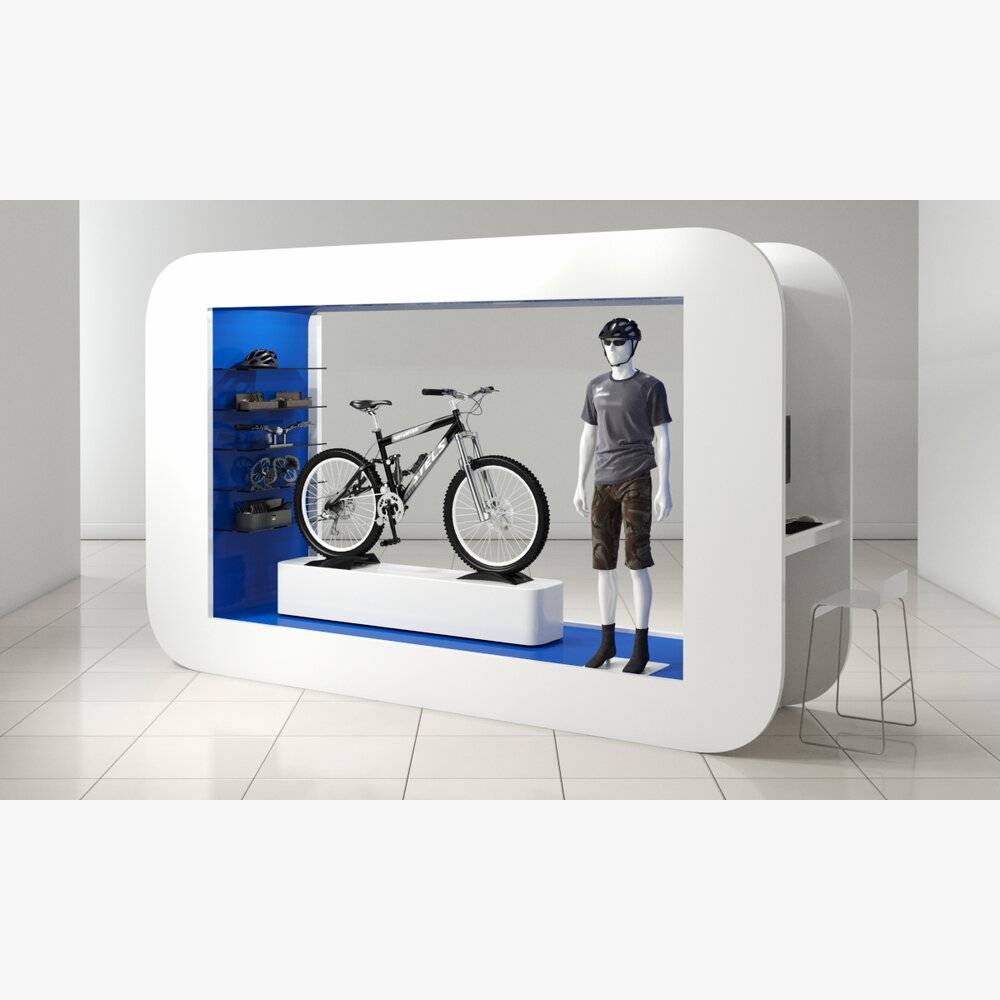 Contemporary Bicycle Showcase 3D-Modell