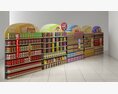 Supermarket Shelf Arrangement Modello 3D
