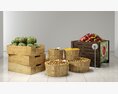 Assorted Fruit and Vegetable Crates 3d model