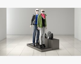 Urban Chic Mannequins Display 3D 모델 