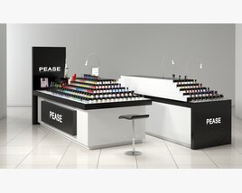 Cosmetic Display Counter 3D 모델 