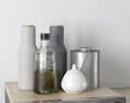 Modern Kitchen Containers and Olive Oil Bottle 3Dモデル