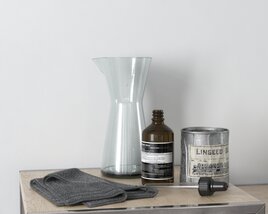 Modern Vase and Art Supplies 3D model