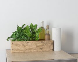 Kitchen Herb Planter with Oils 3D-Modell