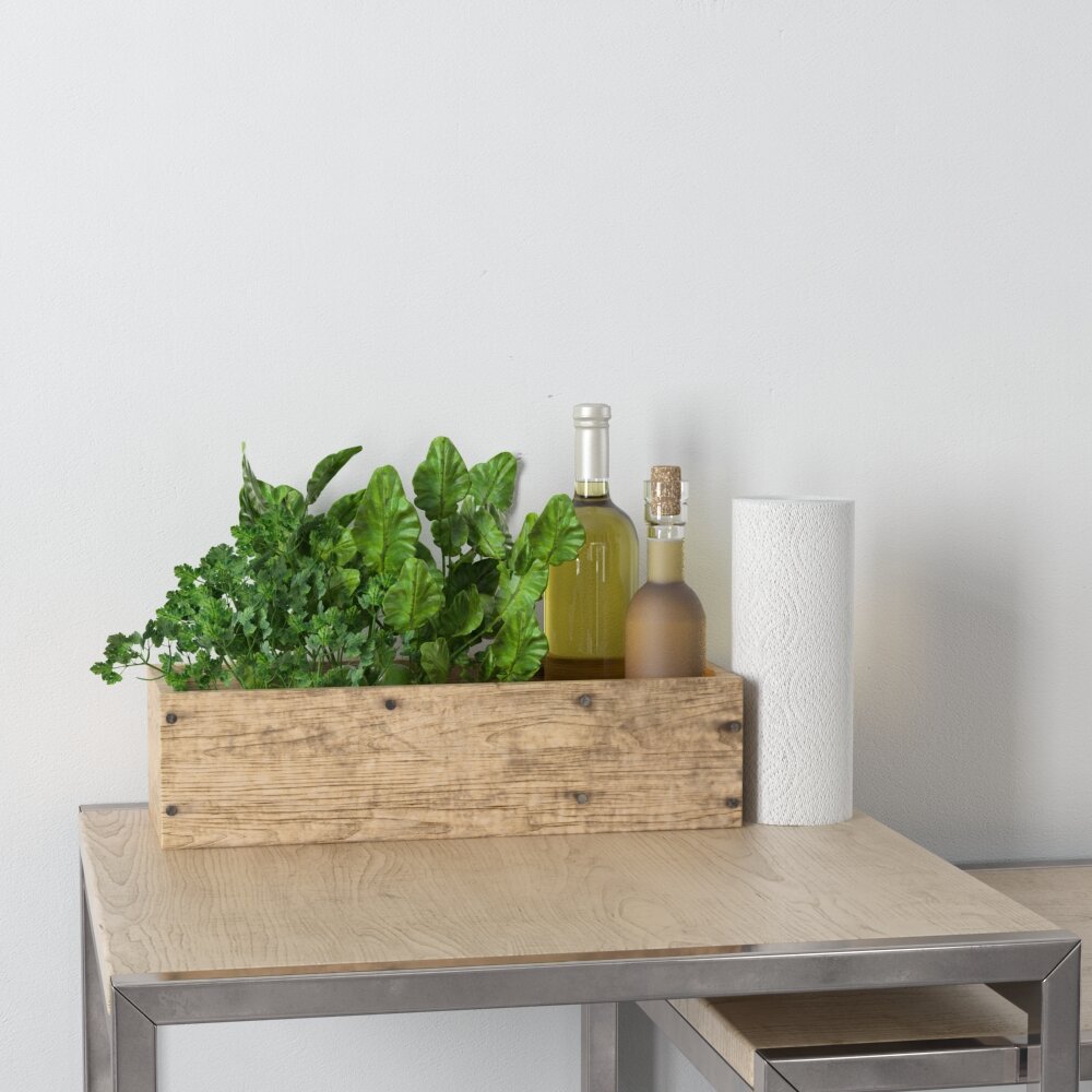 Kitchen Herb Planter with Oils 3Dモデル