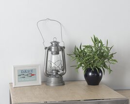 Vintage-Style Metal Lantern Modèle 3D