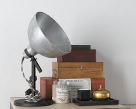 Industrial-Style Desk Lamp 3D model