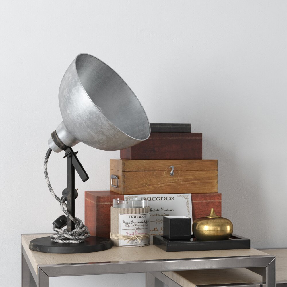 Industrial-Style Desk Lamp 3D-Modell