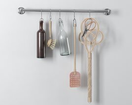 Kitchen Utensil Hanging Rack 3D 모델 
