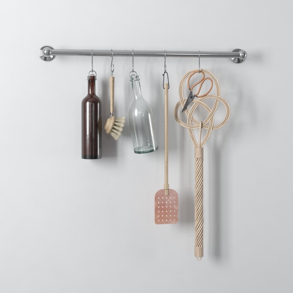 Kitchen Utensil Hanging Rack 3D-Modell