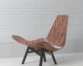 Modern Wooden Lounge Chair 3d model