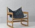 Modern Wooden Sling Chair 3Dモデル