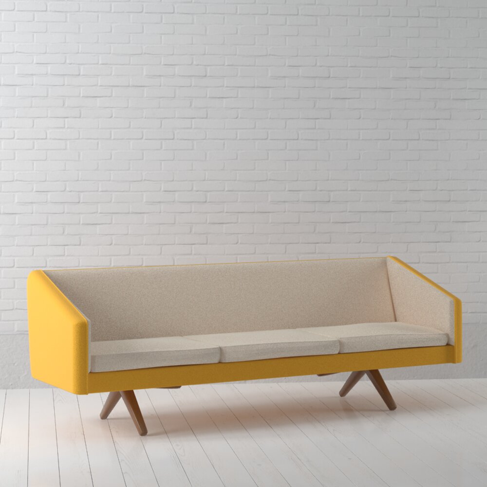 Modern Yellow Sofa 02 3D модель