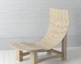 Modern Wooden Lounge Chair 02 3D 모델 